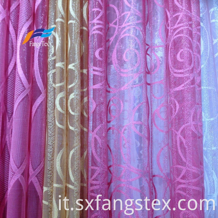 Polyester Embroidered Sheer Voile Upholstery Curtain Fabric